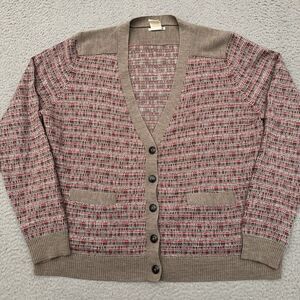 Levi's Wool Blend Cardigan Sweater Women's XL Geometric Lightweight Button Front